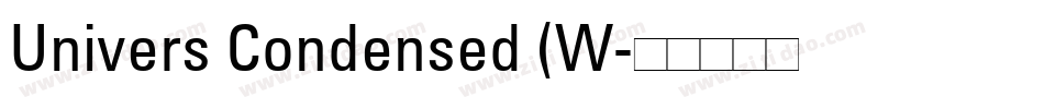 Univers Condensed (W字体转换